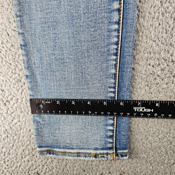 MNML Jeans Mens 34 Blue X203 Stretch Denim Distressed Ripped Slim Fit Pants - Picture 13 of 16